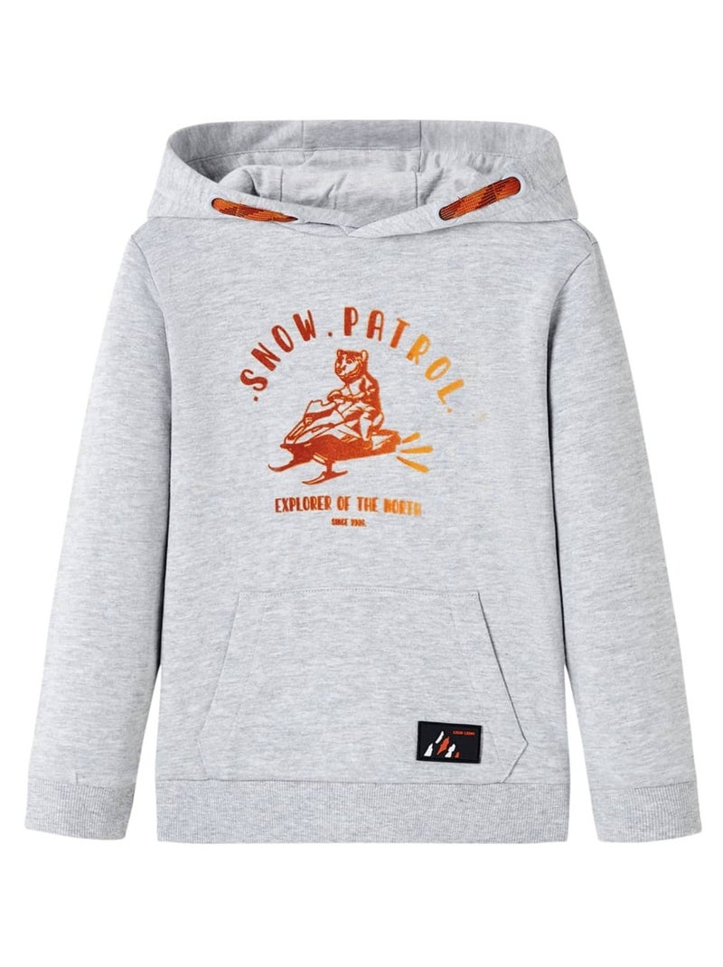 Sweatshirt À Capuche Pour Enfants Coton - VidaXL Gris - Kiabi