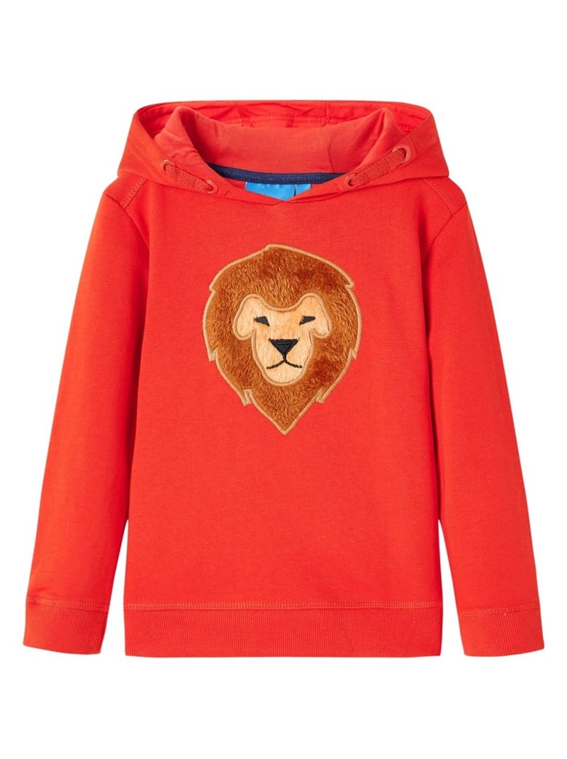 Sweatshirt À Capuche Pour Enfants Coton - VidaXL Rouge - Kiabi