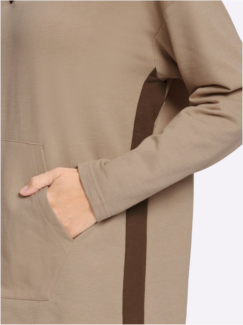 Sweatshirt à Capuche Qualité Sweatshirt Agréable - Taille Standard - Moda Vilona Beige argile - Kiabi