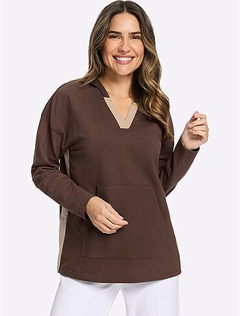 Sweatshirt à Capuche Qualité Sweatshirt Agréable - Taille Standard - Moda Vilona