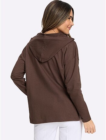 Sweatshirt à Capuche Qualité Sweatshirt Agréable - Taille Standard - Moda Vilona