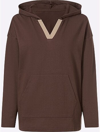 Sweatshirt à Capuche Qualité Sweatshirt Agréable - Taille Standard - Moda Vilona