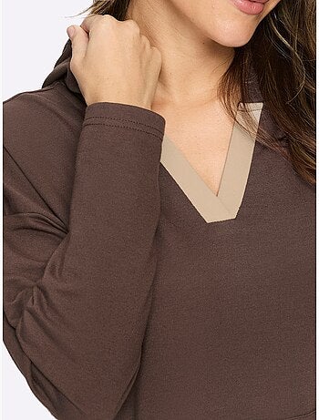 Sweatshirt à Capuche Qualité Sweatshirt Agréable - Taille Standard - Moda Vilona