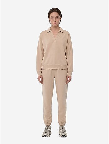 Sweatshirt à col polo en modal penti
