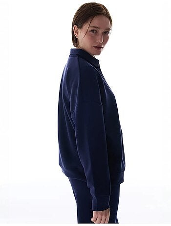 Sweatshirt à col polo en modal penti