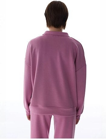 Sweatshirt à col polo en modal penti
