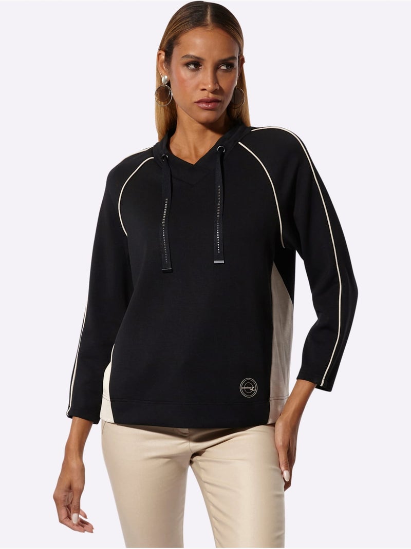 Sweatshirt à porter ensemble ou séparément pour un style parfait - taille standard - helline Noir - Kiabi