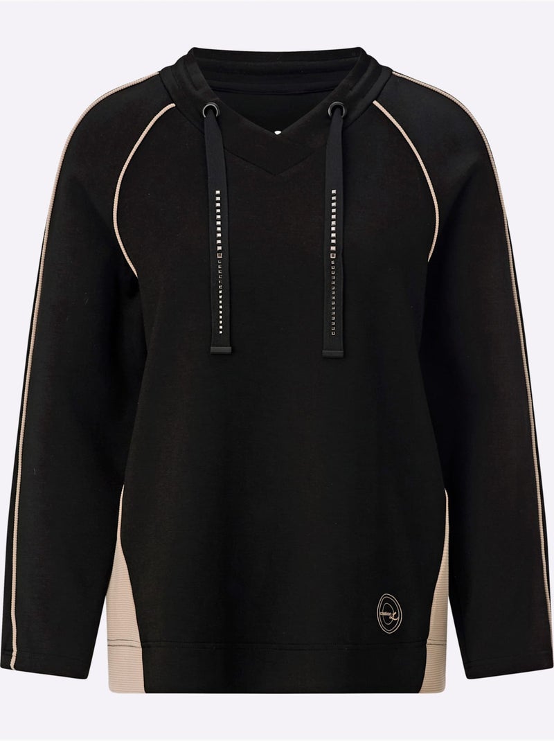Sweatshirt à porter ensemble ou séparément pour un style parfait - taille standard - helline Noir - Kiabi