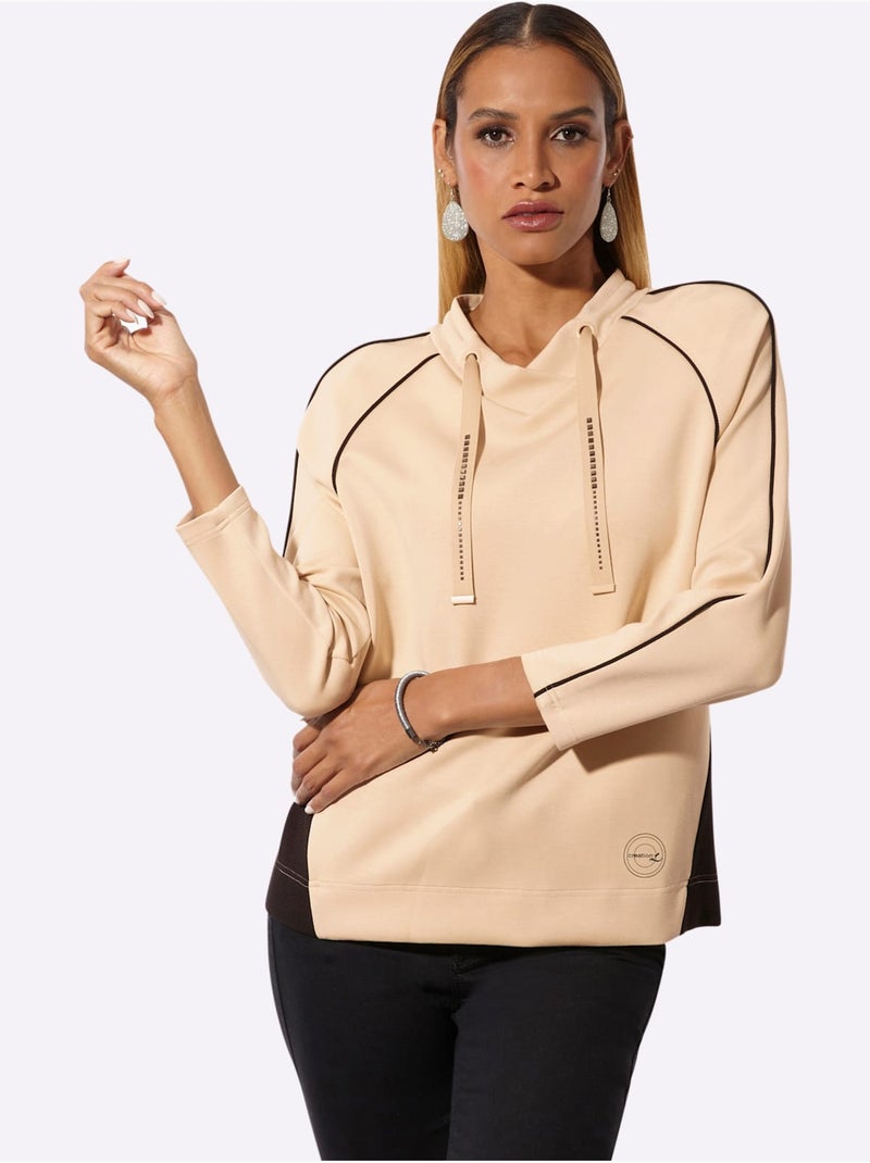 Sweatshirt à Porter Ensemble Ou Séparément Pour Un Style Parfait - Taille Standard - Helline Sable - Kiabi