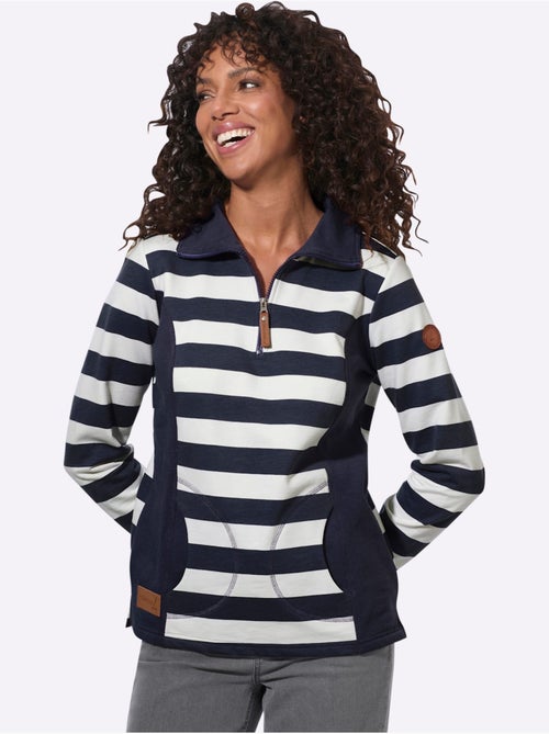 Sweatshirt à Rayures - Taille Standard - Witt - Kiabi Sweatshirt à Rayures - Taille Standard - Witt - Kiabi