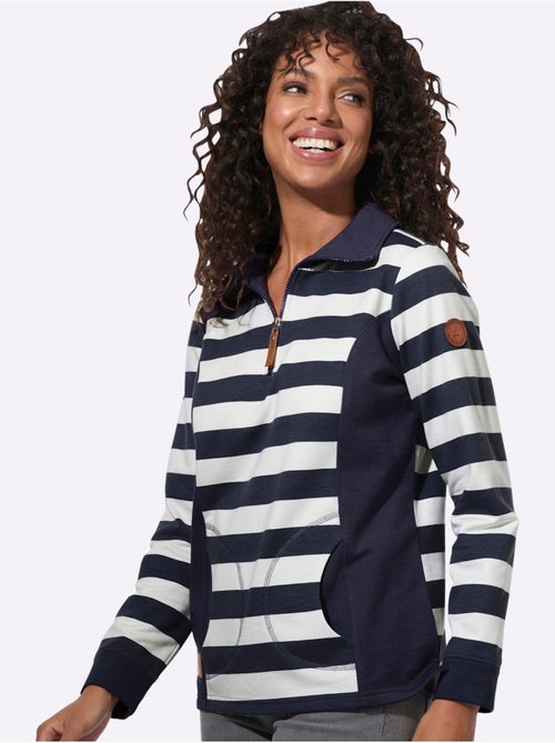 Sweatshirt à Rayures - Taille Standard - Witt - Kiabi Sweatshirt à Rayures - Taille Standard - Witt - Kiabi
