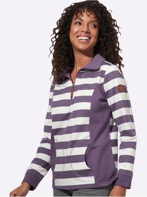 Sweatshirt à Rayures - Taille Standard - Witt - Kiabi Sweatshirt à Rayures - Taille Standard - Witt - Kiabi