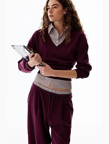 Sweatshirt à superposition chemise et col polo penti