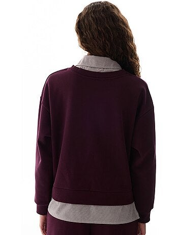 Sweatshirt à superposition chemise et col polo penti