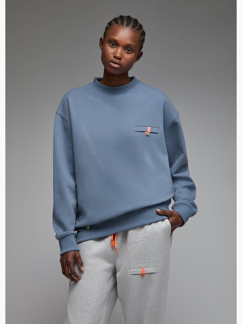 Sweatshirt aki  femme - sae paris Bleu - Kiabi