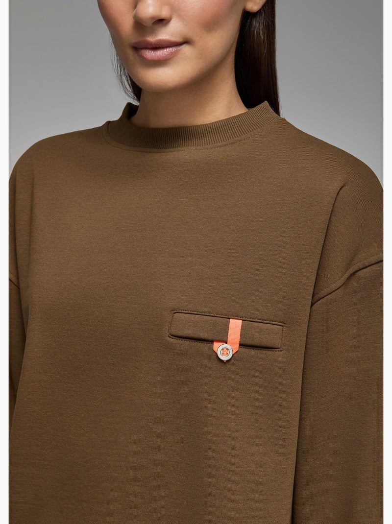 Sweatshirt aki  femme - sae paris Kaki - Kiabi