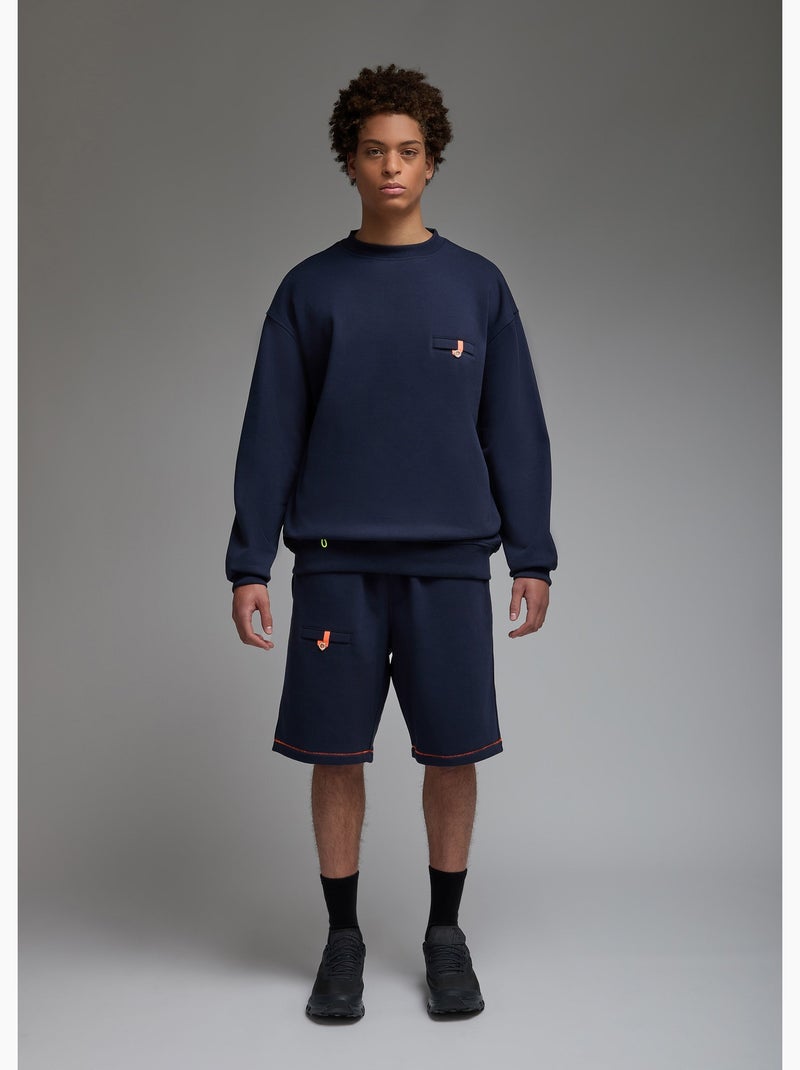 Sweatshirt aki  homme - sae paris Bleu - Kiabi