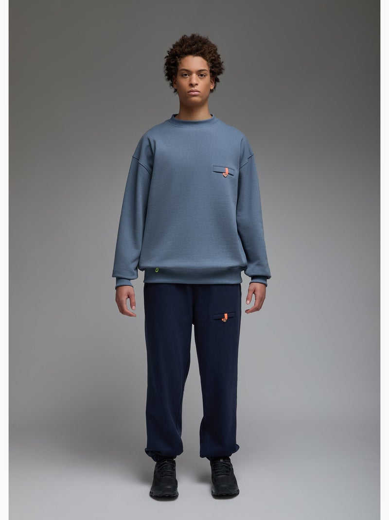 Sweatshirt aki  homme - sae paris Bleu - Kiabi