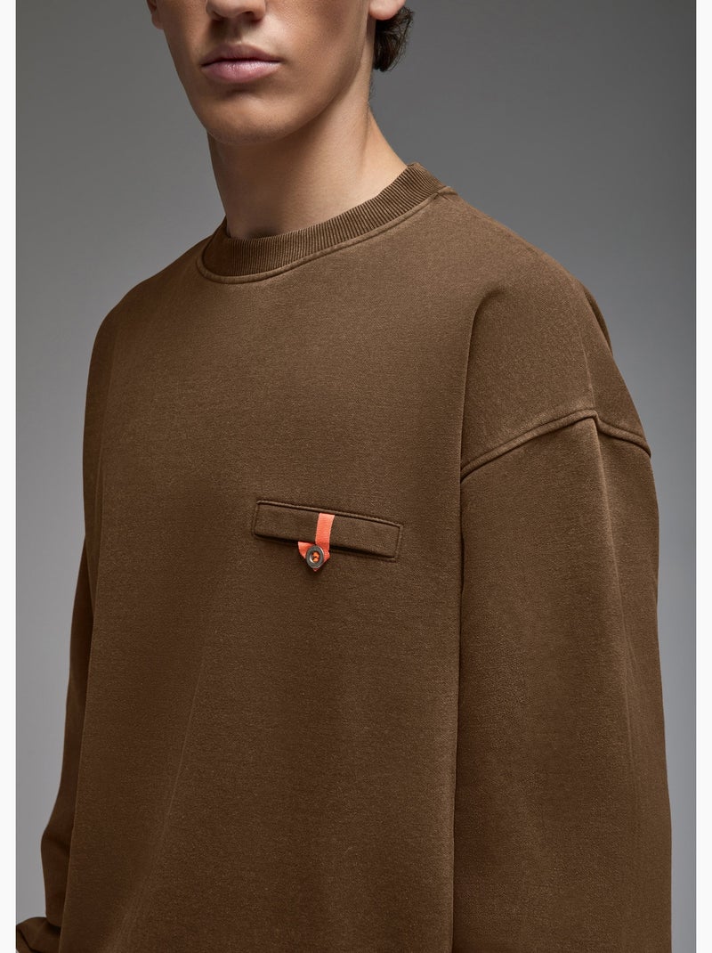 Sweatshirt aki  homme - sae paris Kaki - Kiabi