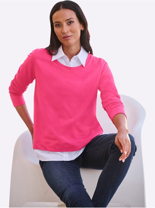 Sweatshirt Aspect 2 En 1 Tendance - Taille Standard - Helline - Kiabi