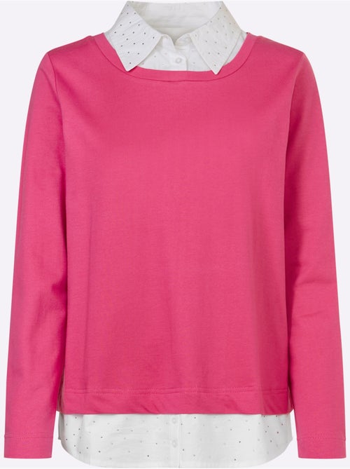 Sweatshirt Aspect 2 En 1 Tendance - Taille Standard - Helline - Kiabi