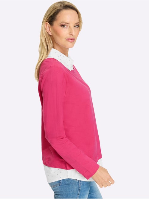 Sweatshirt Aspect 2 En 1 Tendance - Taille Standard - Helline - Kiabi
