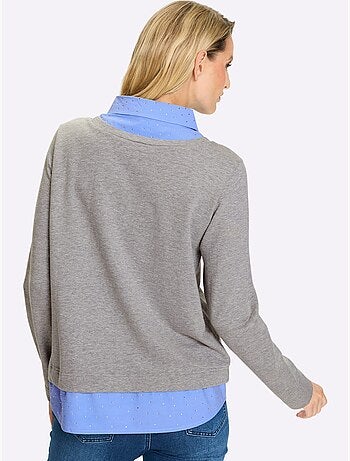 Sweatshirt Aspect 2 En 1 Tendance - Taille Standard - Helline