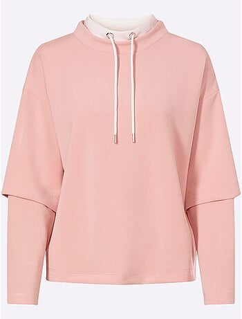 Sweatshirt aspect 2 en 1 tendance - taille standard - helline