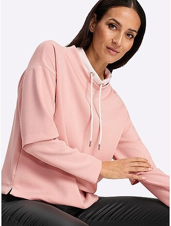 Sweatshirt aspect 2 en 1 tendance - taille standard - helline
