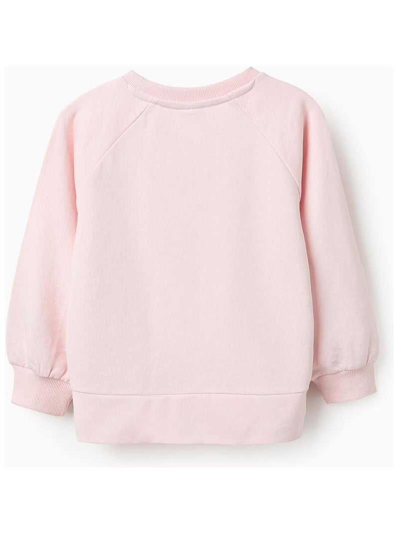 Sweatshirt avec motif gaufré, fond asymétrique OLYMPIA Rose clair - Kiabi