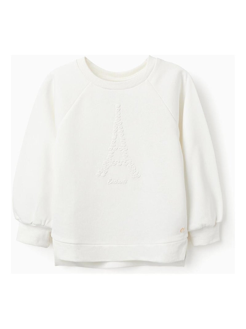 Sweatshirt avec motif gaufré, OLYMPIA Blanc - Kiabi