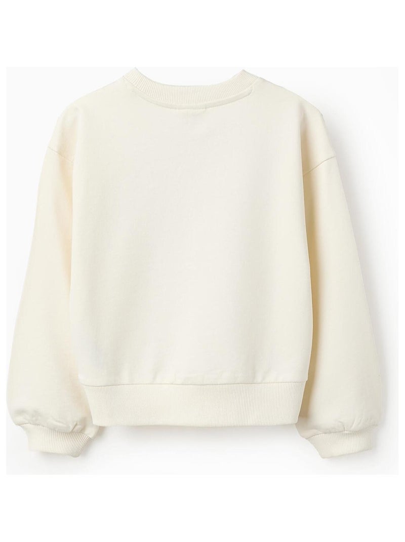 Sweatshirt avec volants, MINNIE Beige clair - Kiabi