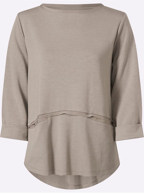 Sweatshirt bords ouverts modernes - taille standard - helline - Kiabi