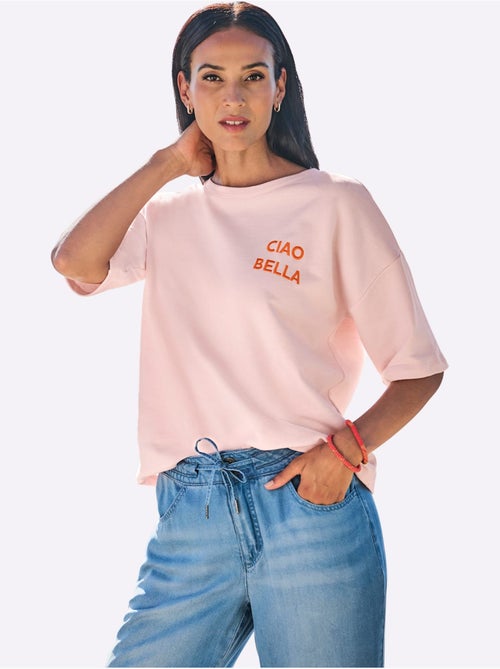 Sweatshirt Broderie Décorative - Taille Standard - Helline - Kiabi Sweatshirt Broderie Décorative - Taille Standard - Helline - Kiabi