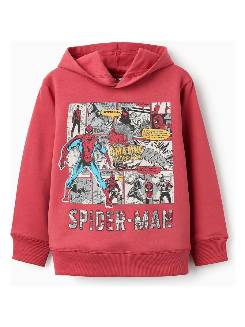 Sweatshirt capuche, thème Spider-Man SPIDERMAN Rouge - Kiabi