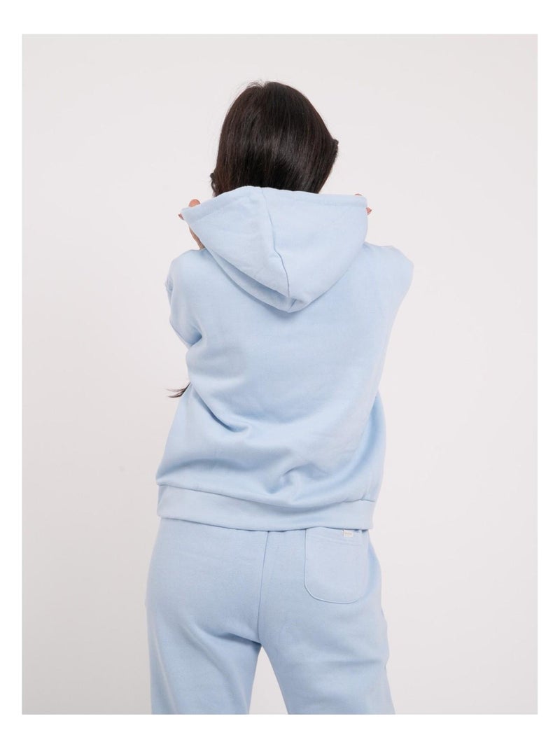 Sweatshirt capuche YLONA Bleu clair - Kiabi