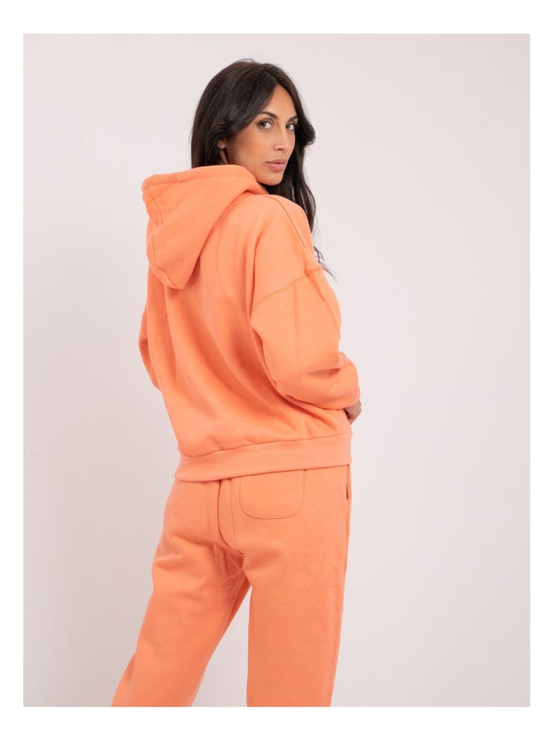 Sweatshirt capuche YLONA Orange corail - Kiabi