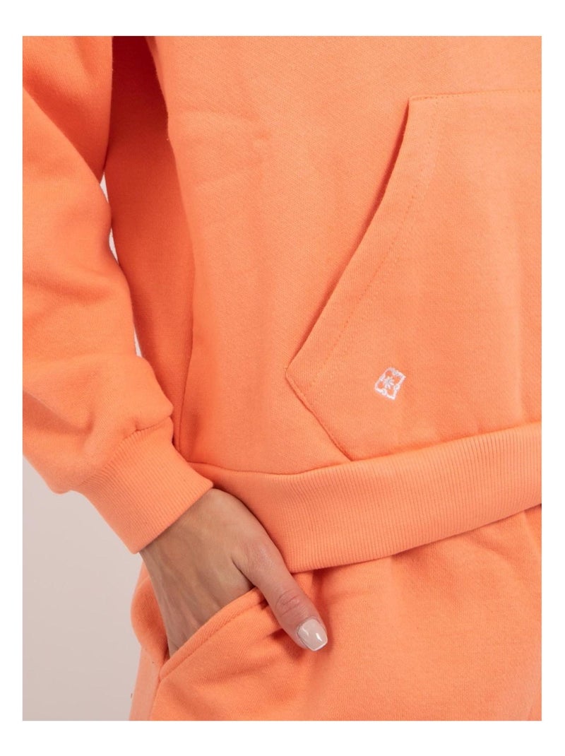 Sweatshirt capuche YLONA Orange corail - Kiabi