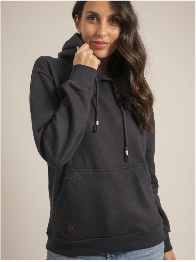 Sweatshirt capuche YZIA Bleu marine - Kiabi