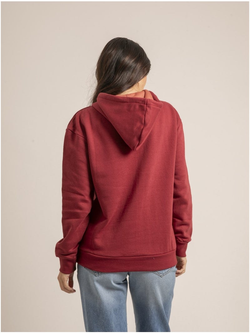 Sweatshirt capuche YZIA Bordeaux - Kiabi