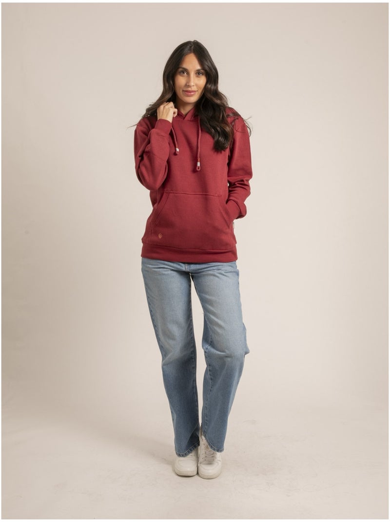 Sweatshirt capuche YZIA Bordeaux - Kiabi
