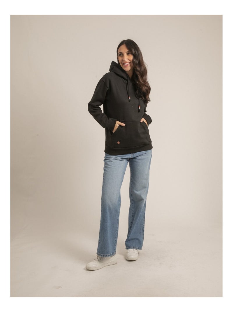 Sweatshirt capuche YZIA Noir - Kiabi