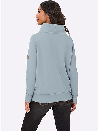 Sweatshirt col asymétrique - taille standard - helline
