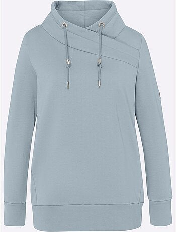 Sweatshirt col asymétrique - taille standard - helline