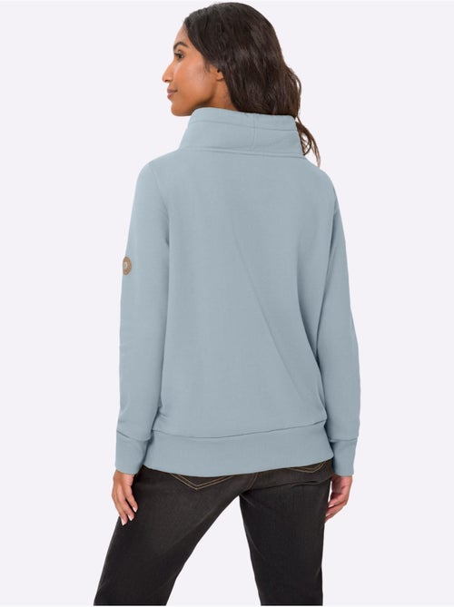 Sweatshirt Col Asymétrique - Taille Standard - helline - Kiabi