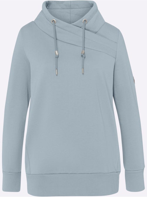 Sweatshirt Col Asymétrique - Taille Standard - helline - Kiabi