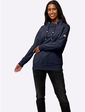 Sweatshirt Col Asymétrique - Taille Standard - Helline