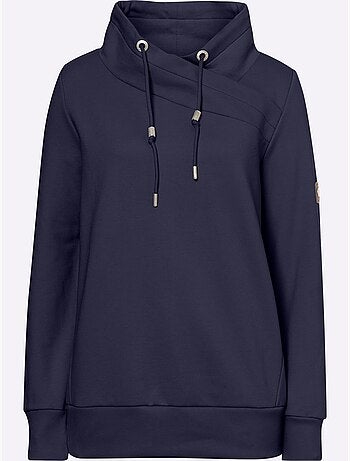 Sweatshirt Col Asymétrique - Taille Standard - Helline