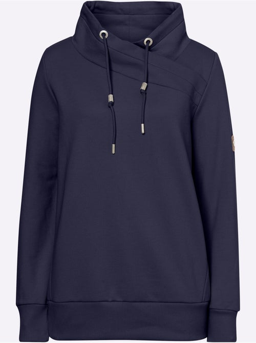 Sweatshirt Col Asymétrique - Taille Standard - helline - Kiabi