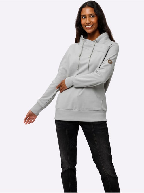 Sweatshirt Col Asymétrique - Taille Standard - helline - Kiabi